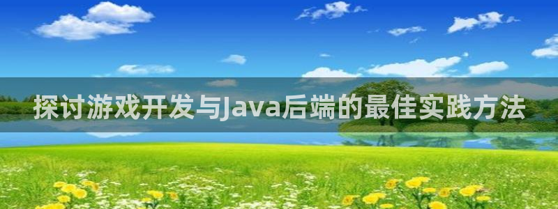 探讨游戏开发与Java后端的最佳实践方法